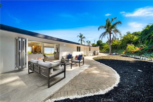 view of patio featuring outdoor lounge area