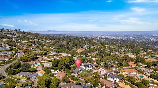 aerial view featuring a mountain view