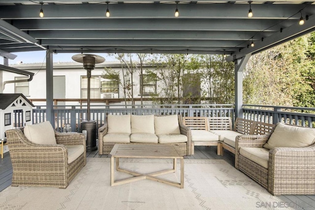 view of patio with outdoor lounge area