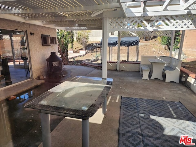 view of patio with a pergola