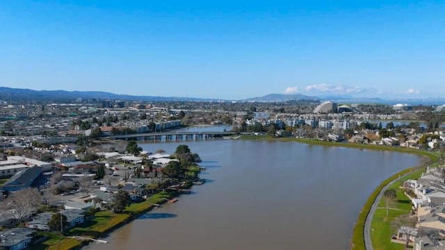 property view of water featuring a mountain view