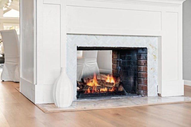 room details featuring hardwood / wood-style flooring