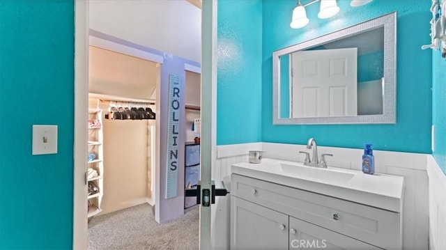 bathroom featuring vanity