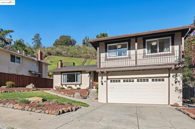 view of front of house featuring a garage