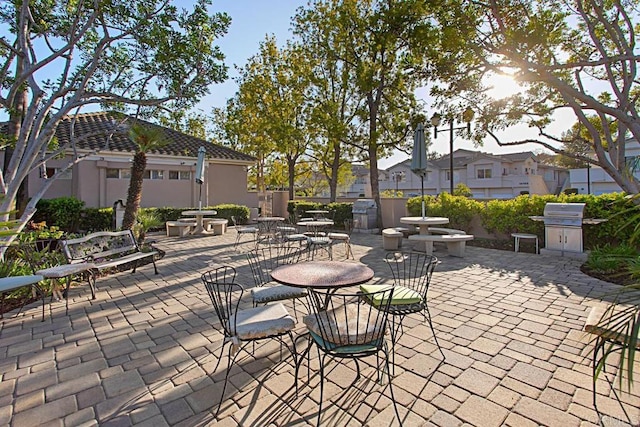 view of patio / terrace with a grill