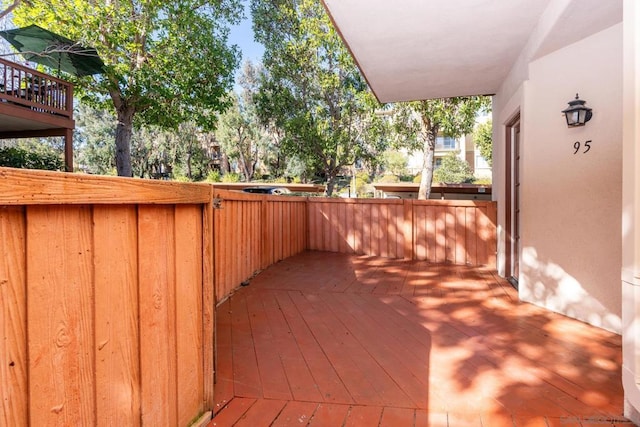 view of wooden deck