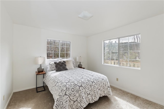 bedroom featuring carpet