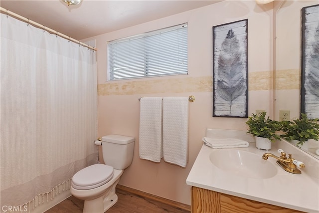 bathroom with toilet and vanity