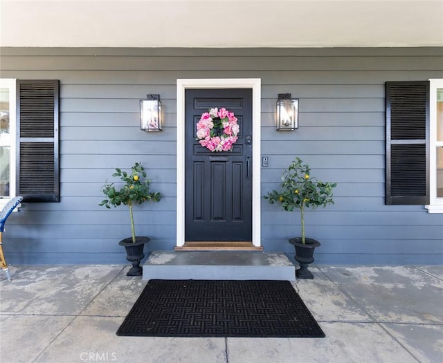 view of doorway to property