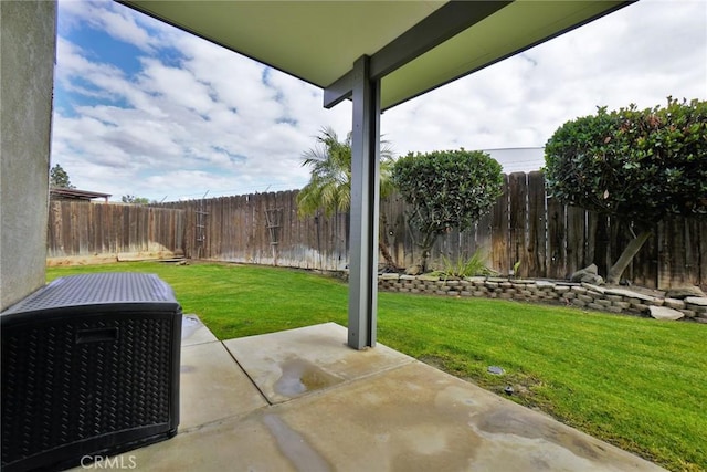 view of yard with a patio