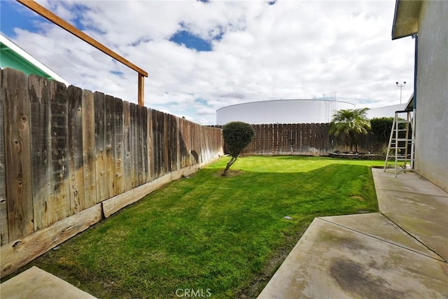 view of yard featuring a patio