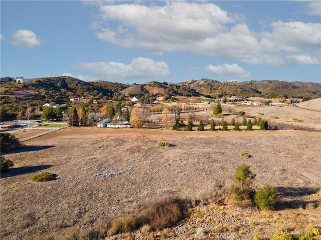 property view of mountains with a rural view