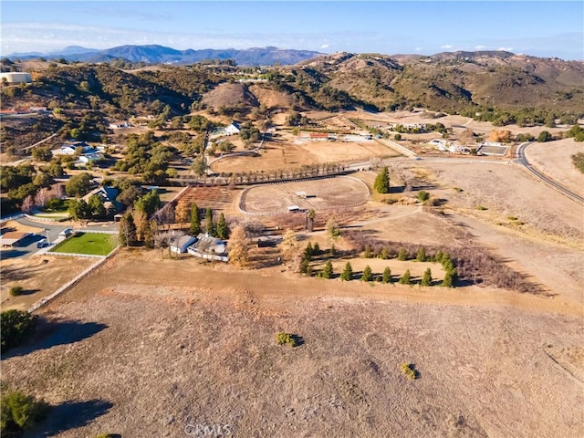 aerial view with a mountain view