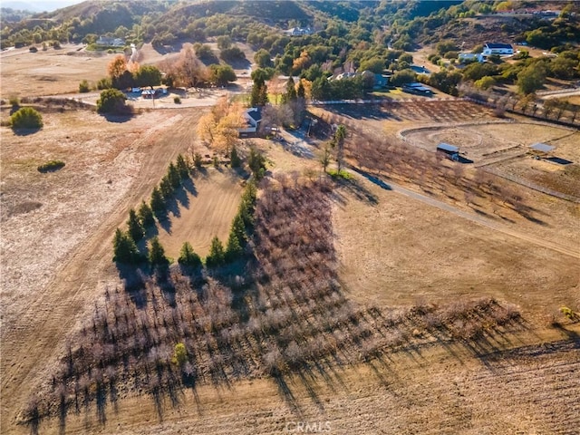 aerial view featuring a rural view