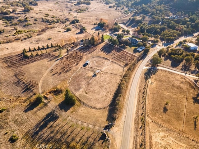 aerial view featuring a rural view