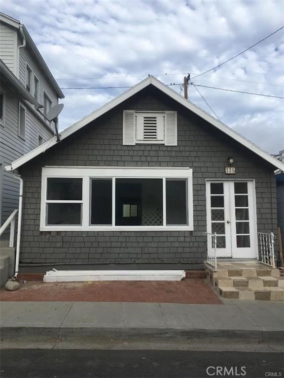 view of front of home with french doors