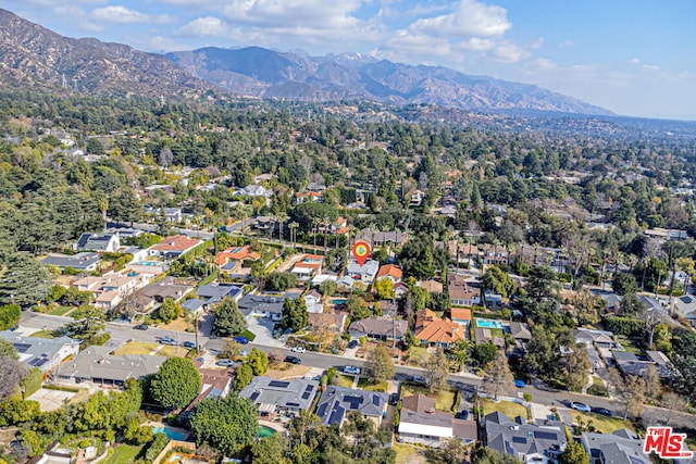 aerial view featuring a mountain view