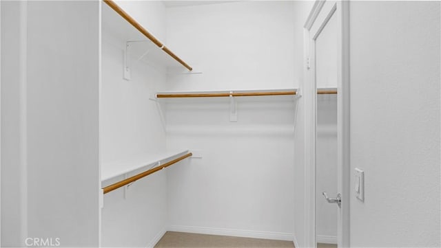 view of walk in closet