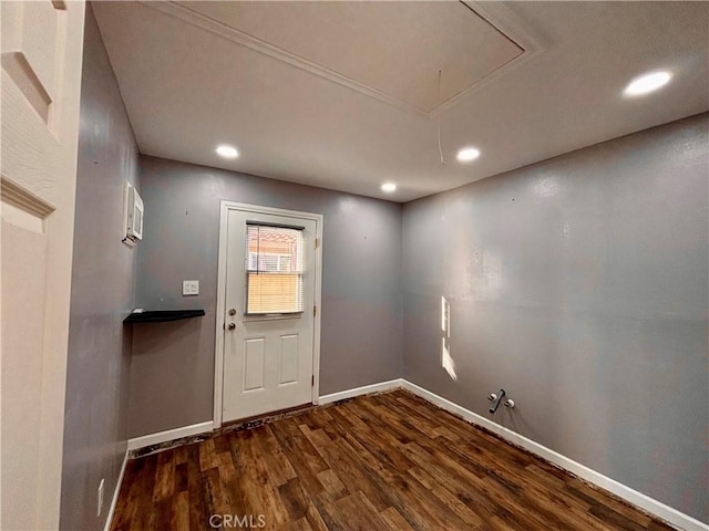 30340 Channel Way Dr, Canyon Lake, CA 92587 - interior space featuring recessed lighting, baseboards, and wood finished floors