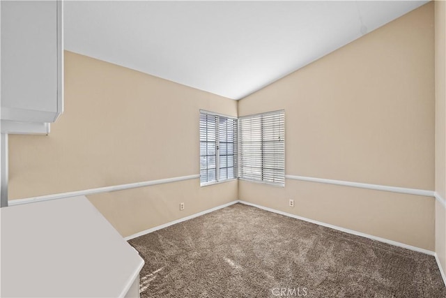30340 Channel Way Dr, Canyon Lake, CA 92587 - spare room with carpet floors, baseboards, and lofted ceiling