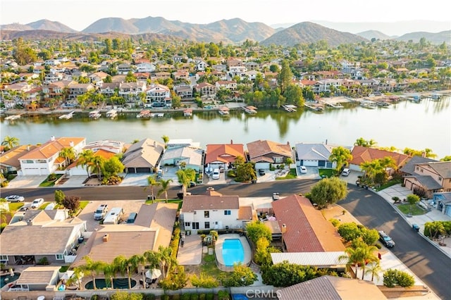30340 Channel Way Dr, Canyon Lake, CA 92587 - birds eye view of property featuring a residential view and a water and mountain view