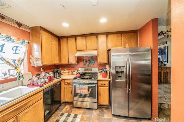 kitchen with appliances with stainless steel finishes