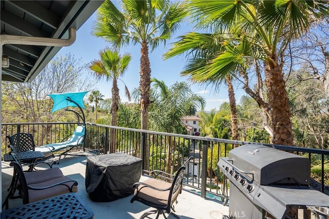 balcony with a grill