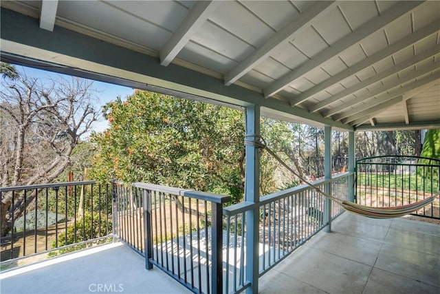 exterior space with a balcony