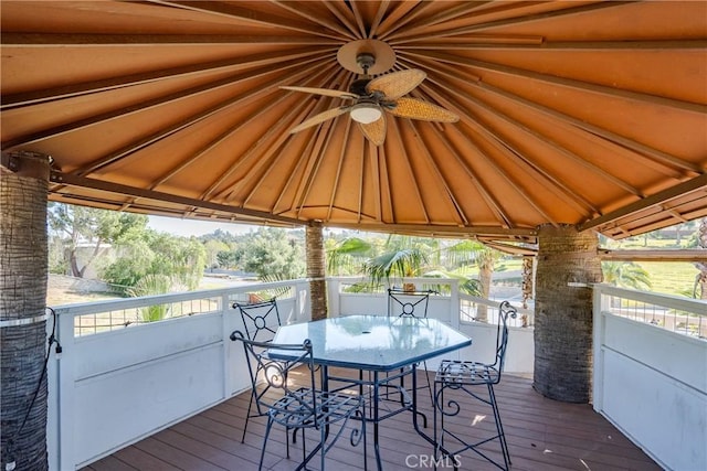 deck featuring outdoor dining space