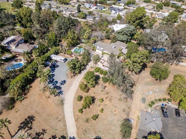 drone / aerial view with a residential view