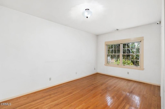 empty room featuring light wood-type flooring