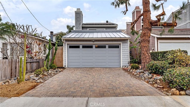 garage with solar panels