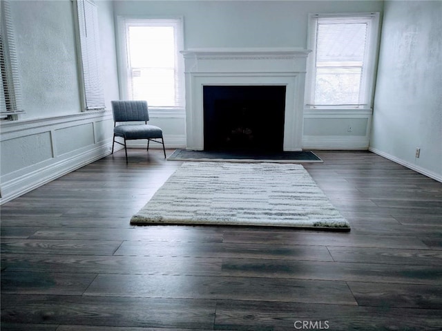 unfurnished room with dark hardwood / wood-style floors and a wealth of natural light