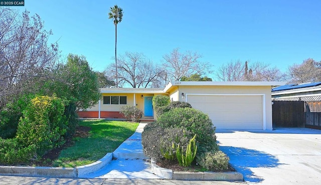 ranch-style home with a garage