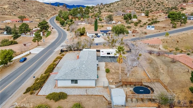 bird's eye view featuring a mountain view