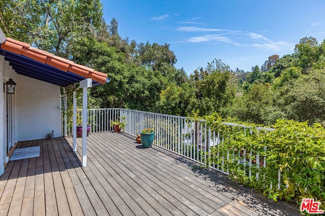 view of wooden terrace