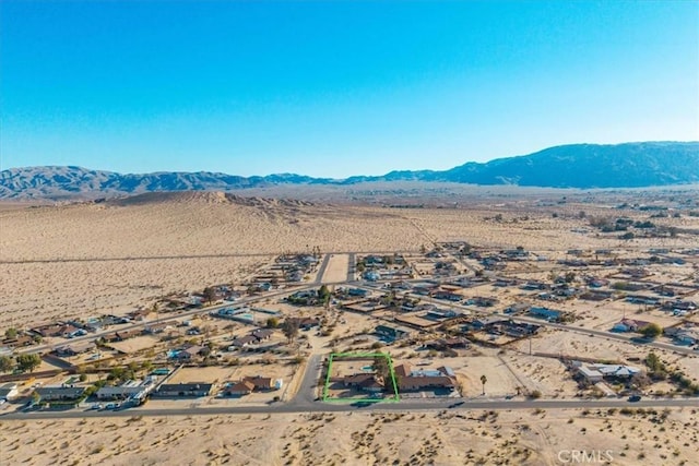 aerial view with a mountain view