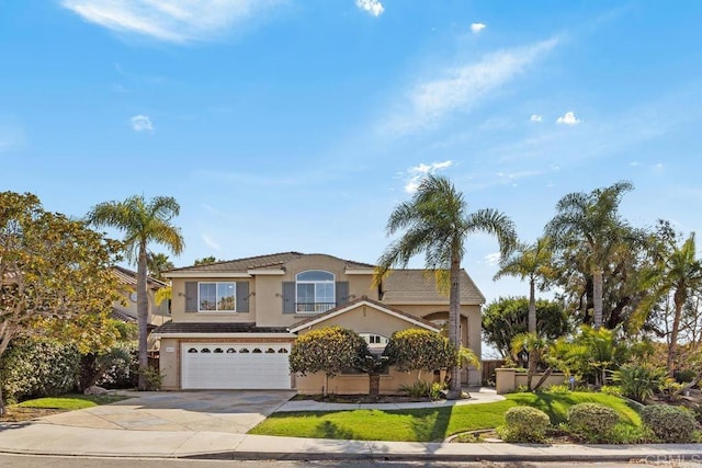 view of front facade with a garage