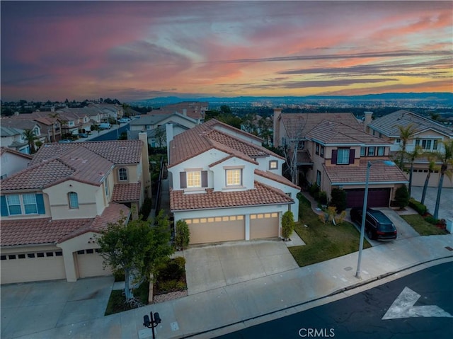 aerial view featuring a residential view