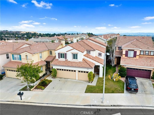 aerial view featuring a residential view