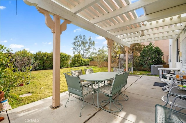 view of patio / terrace with a pergola