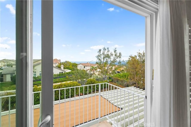 balcony with a residential view