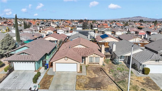 bird's eye view featuring a mountain view