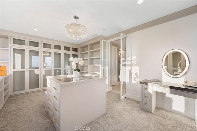 20436 W Liverpool Way, Porter Ranch, CA 91326 - spacious closet with light carpet and a chandelier