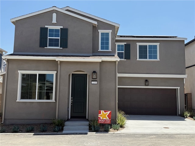 2255 Spring Meadow Ct, San Bernardino, CA 92346 - traditional home featuring an attached garage, stucco siding, and driveway
