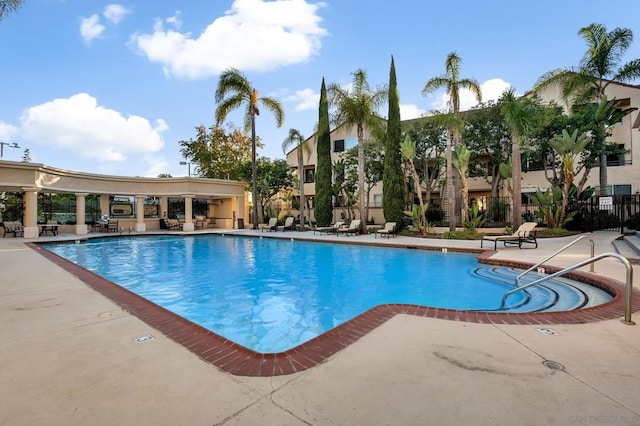 view of pool with a patio