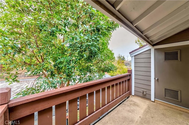 balcony with visible vents