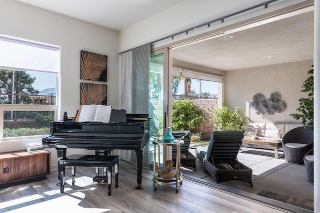 miscellaneous room with light hardwood / wood-style floors