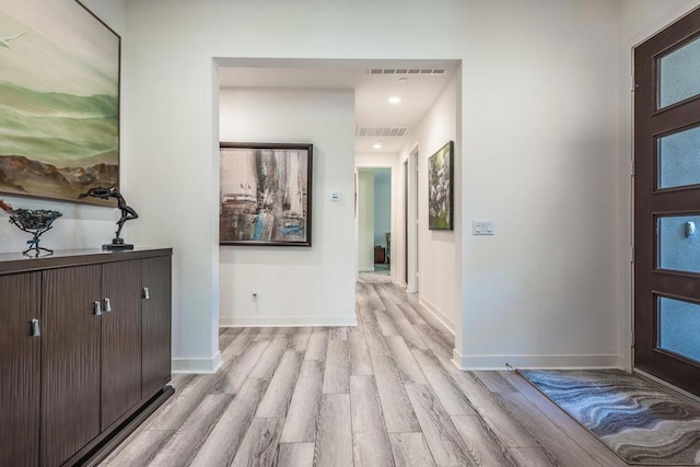 entryway featuring light hardwood / wood-style floors