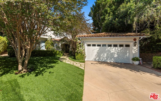 view of front of home with a front yard